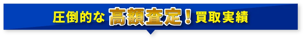 圧倒的な高額査定！買取実績