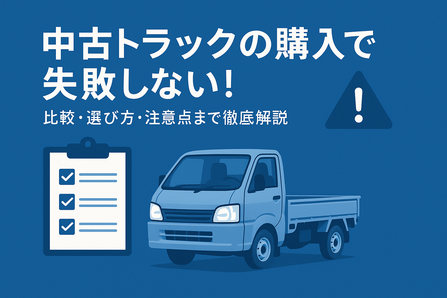 中古トラックの購入で失敗しないガイド