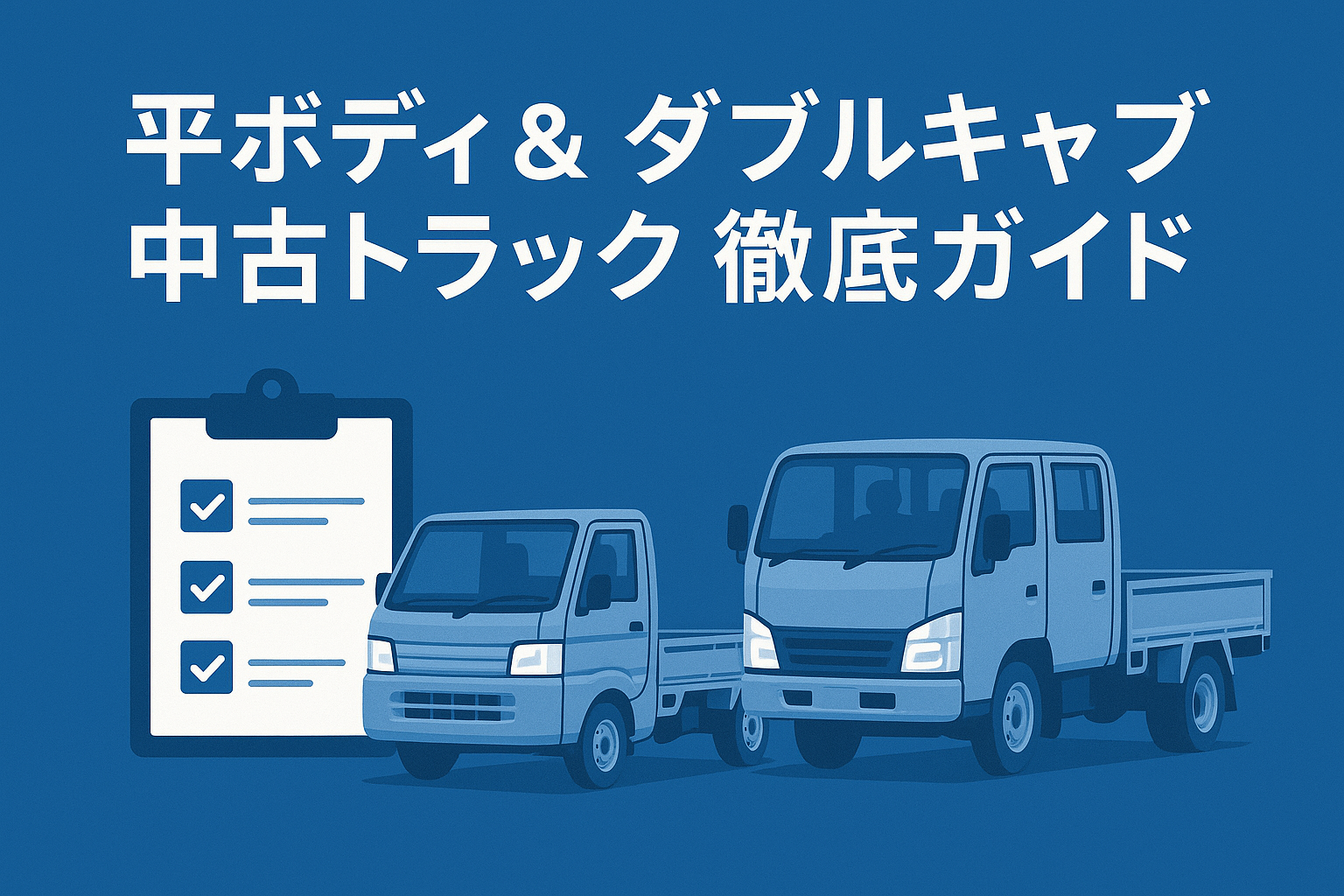 平ボディ＆ダブルキャブ中古トラック徹底ガイド