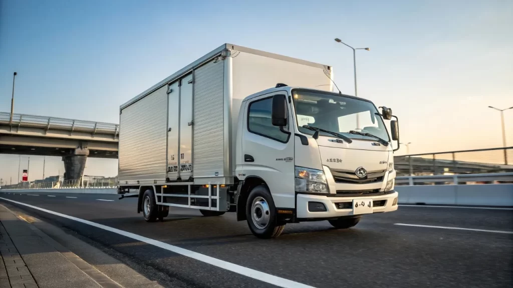 高速道路を走るアルミトラック