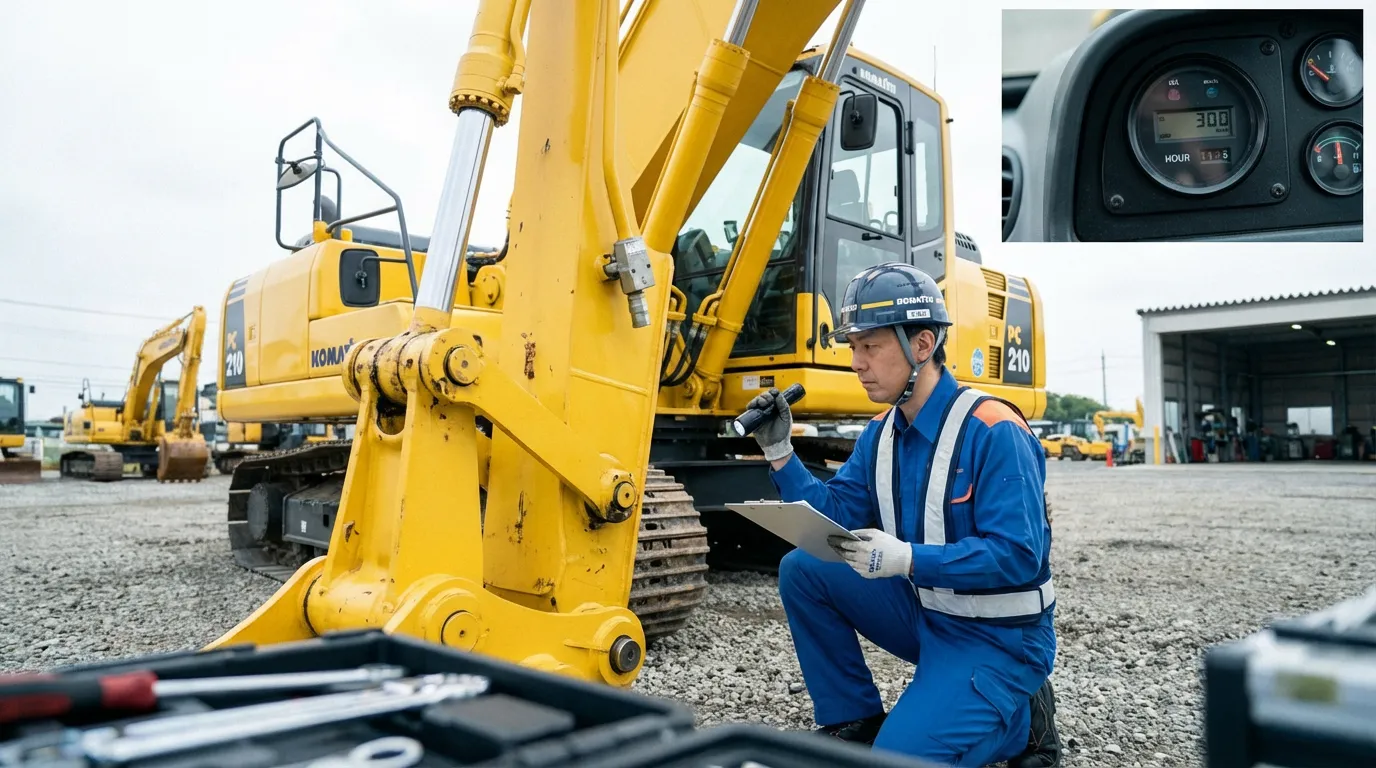 アタッチメント・油圧・アワーメーターまで見抜く専門査定
