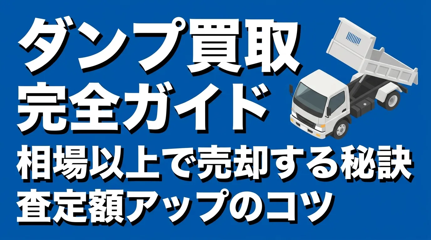 【2026年最新】ダンプ買取完全ガイド｜種類別の相場と高く売る5つのコツの画像