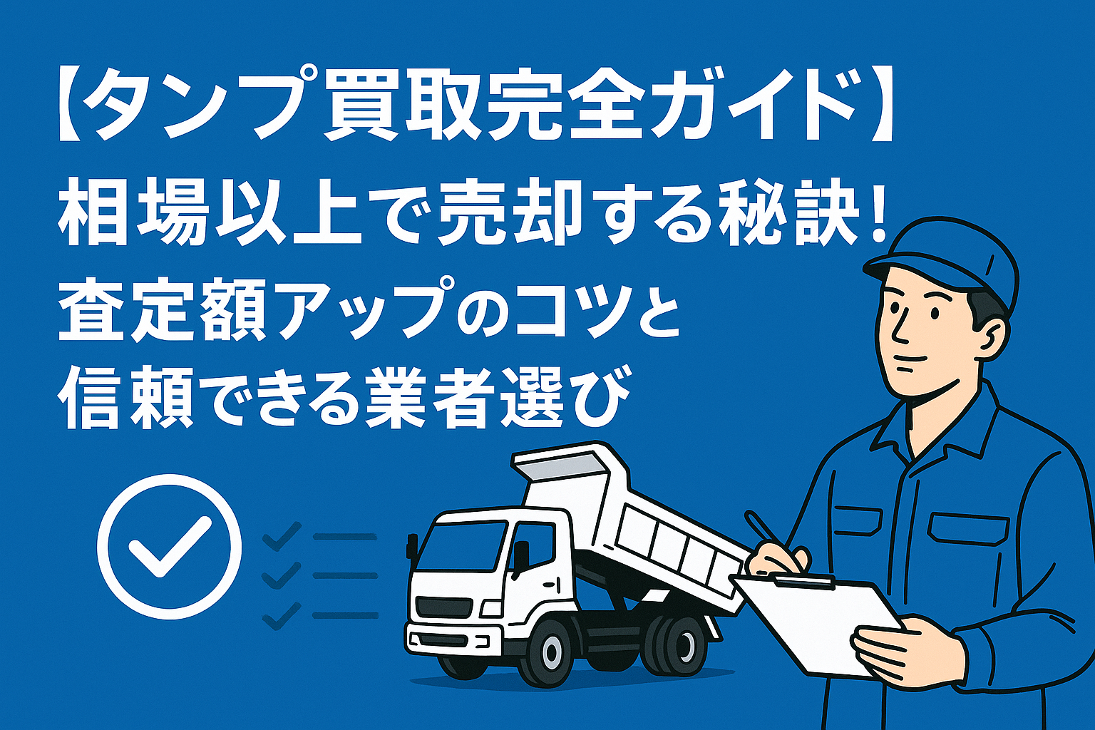 【ダンプ買取完全ガイド】相場以上で売却する秘訣！査定額アップのコツと信頼できる業者選び