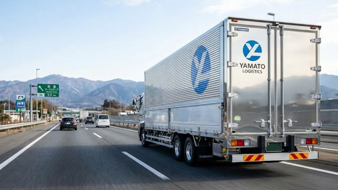 高速道路を走るアルミウィング