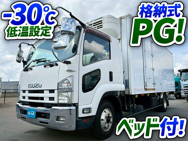 2149 TKG-FRR90S2 H26 いすゞ フォワード 冷蔵冷凍車 格納式パワーゲート フルキャブ/ベッド付き 東プレ -30℃低温設定 格納式パワーゲート PG 左サイド扉 6速 MT マニュアル 4t 8t 中型 冷凍バン 箱車(1枚目)