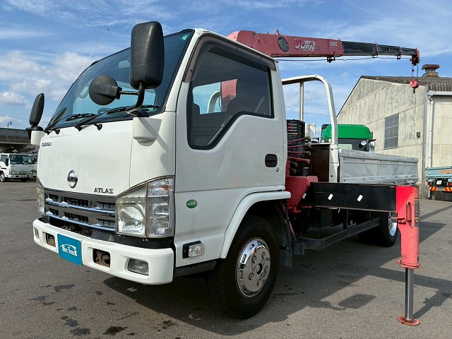 2158 BKG-AKR85 H22 日産 アトラス 4段クレーン 標準幅 ロング 3トン積載 古河ユニック UNIC 4段 ラジコン フックイン 2.93t カスタム 150馬力 スムーサー Ex AT オートマ 3t 7t 小型 カーゴクレーン(2枚目)
