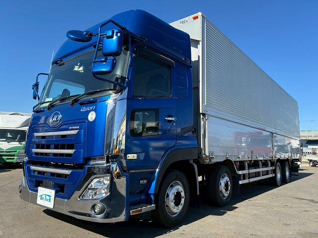 2122 2PG-CG5CA  H29 UDトラックス クオン アルミウイング ハイルーフ 8×4 4軸低床2デフ 後輪エアサス 日本トレクス エスコットⅥ AT 390馬力 10t 25t 大型 バン 箱車（11枚目）