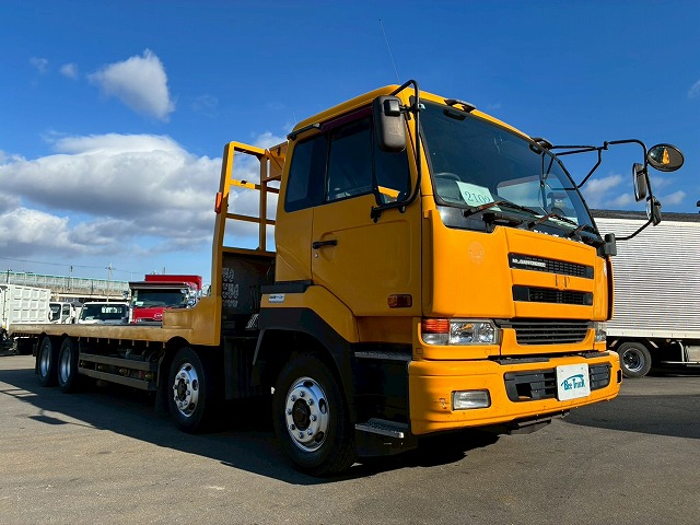 2102 KL-CG55K  車検付 令和8年8月迄 H16 日産ディーゼル UDトラックス ビッグサム セーフティローダー 8×4 4軸低床2デフ リーフサスペンション 花見台 ウインチ ラジコン 400馬力 RH8 V8型 生エンジン 7速 MT マニュアル 10t 25t 大型 セルフ 重機運搬車 回送車（11枚目）