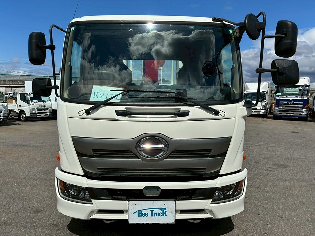 K-2117 2KG-FE2ABA  保証対象車両 H30 日野 増トンレンジャー 4段クレーン ワンオーナー フルキャブ/ベッド付き 古河ユニック UNIC 2.93t ラジコン フックイン 角足アウトリガー ジャッキ 240馬力 6速 MT マニュアル 7t 8t 14t 中型 大型 カーゴクレーン（13枚目）