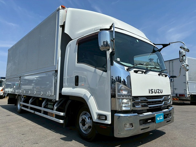 2179 TKG-FRR90T2  車検付 令和8年10月迄 H27 いすゞ フォワード アルミウイング フルキャブ/ベッド付き 6200 フルワイド 後輪エアサス 日本フルハーフ 240馬力 6速マニュアル MT 4t 8t 中型 バン 箱車（12枚目）