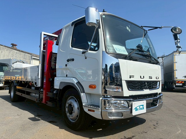 K-2148 2KG-FK62FZ 保証対象車両 R5 三菱ふそう 増トンファイター 4段セルフクレーン フルキャブ/ベッド付き 古河ユニック UNIC ラジコン フックイン ハイジャッキ ロングジャッキ アルミブロック 240馬力 6速 MT マニュアル 7.5t 14t 中型 大型 回送車 重機運搬車(13枚目)
