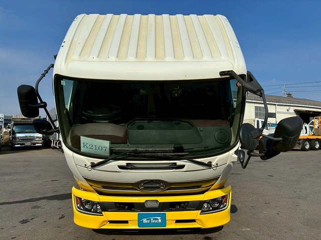 K2107 2KG-FD2ABA 保証対象車両 車検付 令和8年11月迄 H29 日野 レンジャー 4段クレーン ワンオーナー フルキャブ/ベッド付き 古河ユニック UNIC ラジコン フックイン 角足アウトリガー 6速 MT マニュアル 4t 8t 中型 カーゴクレーン（14枚目）