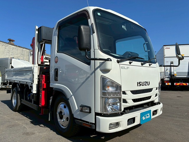 2133 2RG-NMR88R 保証対象車両 R3 いすゞ エルフ 4段クレーン ハイキャブ ショート 10尺ボディ 3トン積載 古河ユニック UNIC ラジコン フックイン 150馬力 6速 MT マニュアル 3t 7t 小型 ユニック車 カーゴクレーン(13枚目)