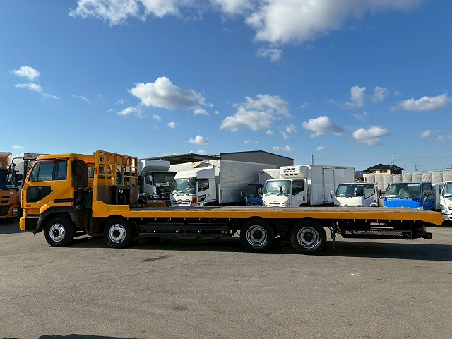 2102 KL-CG55K  車検付 令和8年8月迄 H16 日産ディーゼル UDトラックス ビッグサム セーフティローダー 8×4 4軸低床2デフ リーフサスペンション 花見台 ウインチ ラジコン 400馬力 RH8 V8型 生エンジン 7速 MT マニュアル 10t 25t 大型 セルフ 重機運搬車 回送車（12枚目）