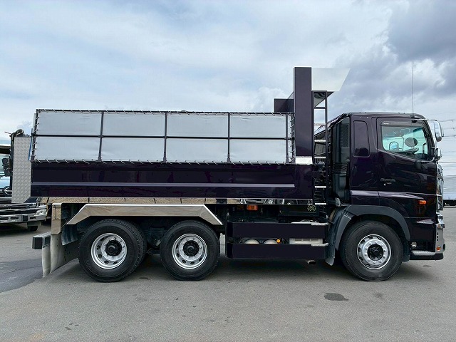 K-2160 2DG-FS1AGA  車検付 令和9年3月迄 R2 日野 プロフィア ダンプ ワンオーナー 6×4 3軸2デフ 永久磁石式リターダ 新明和工業 380馬力 7速 MT マニュアル 10t 20t 大型 土砂ダンプ（14枚目）