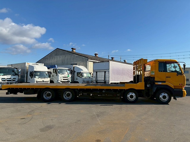 2102 KL-CG55K  車検付 令和8年8月迄 H16 日産ディーゼル UDトラックス ビッグサム セーフティローダー 8×4 4軸低床2デフ リーフサスペンション 花見台 ウインチ ラジコン 400馬力 RH8 V8型 生エンジン 7速 MT マニュアル 10t 25t 大型 セルフ 重機運搬車 回送車（13枚目）