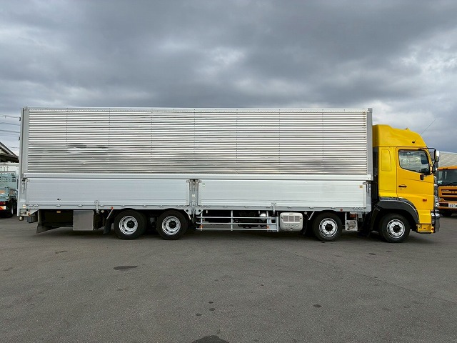 2174 QPG-FW1EXEG  H29 日野 プロフィア アルミウイング ハイルーフ 8×4 4軸低床2デフ 後輪エアサス 永久磁石式リターダ 背高 380馬力 E13C プロシフト AT セミオートマ 10t 25t 大型 バン 箱車（14枚目）