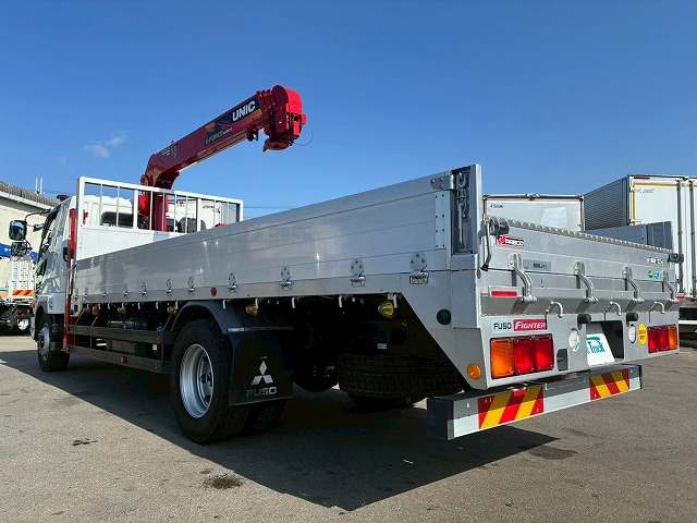 K-2148 2KG-FK62FZ 保証対象車両 R5 三菱ふそう 増トンファイター 4段セルフクレーン フルキャブ/ベッド付き 古河ユニック UNIC ラジコン フックイン ハイジャッキ ロングジャッキ アルミブロック 240馬力 6速 MT マニュアル 7.5t 14t 中型 大型 回送車 重機運搬車(16枚目)