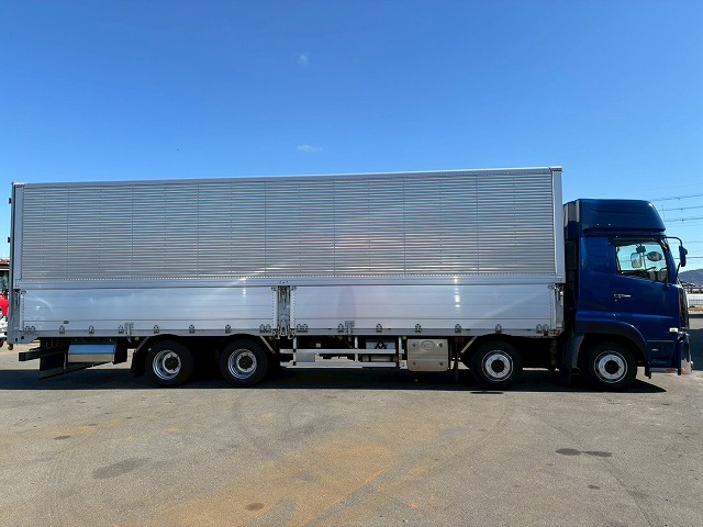 2122 2PG-CG5CA  H29 UDトラックス クオン アルミウイング ハイルーフ 8×4 4軸低床2デフ 後輪エアサス 日本トレクス エスコットⅥ AT 390馬力 10t 25t 大型 バン 箱車（15枚目）