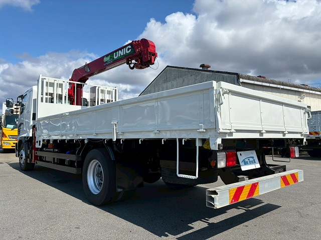 K-2117 2KG-FE2ABA  保証対象車両 H30 日野 増トンレンジャー 4段クレーン ワンオーナー フルキャブ/ベッド付き 古河ユニック UNIC 2.93t ラジコン フックイン 角足アウトリガー ジャッキ 240馬力 6速 MT マニュアル 7t 8t 14t 中型 大型 カーゴクレーン（17枚目）