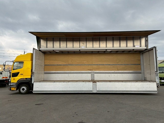 2174 QPG-FW1EXEG  H29 日野 プロフィア アルミウイング ハイルーフ 8×4 4軸低床2デフ 後輪エアサス 永久磁石式リターダ 背高 380馬力 E13C プロシフト AT セミオートマ 10t 25t 大型 バン 箱車（15枚目）