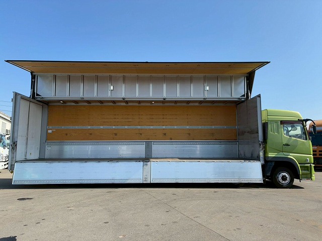 K-2138 2PG-FS74HZ  H31 三菱ふそう スーパーグレート アルミウイング ハイルーフ 8×4 4軸低床2デフ 後輪エアサス 日本フルハーフ シフトパイロット AT セミオートマ 10t 25t 大型 バン 箱車（15枚目）