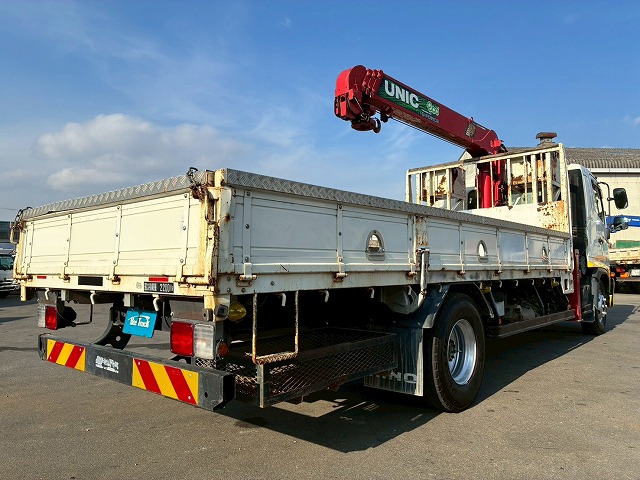 K2107 2KG-FD2ABA 保証対象車両 車検付 令和8年11月迄 H29 日野 レンジャー 4段クレーン ワンオーナー フルキャブ/ベッド付き 古河ユニック UNIC ラジコン フックイン 角足アウトリガー 6速 MT マニュアル 4t 8t 中型 カーゴクレーン（18枚目）