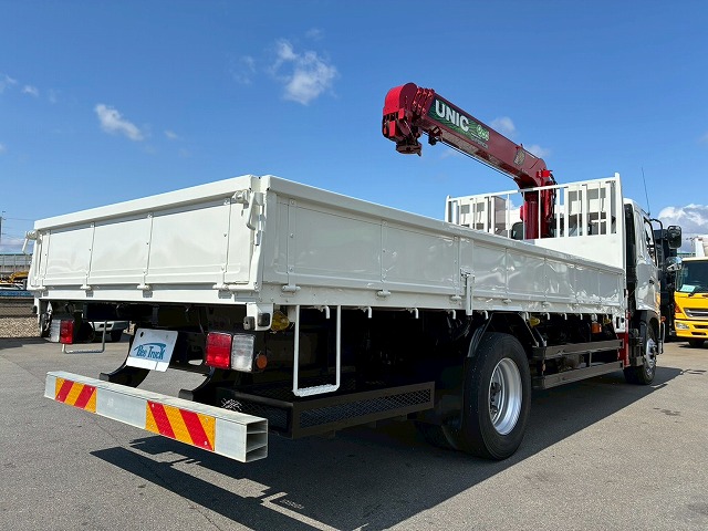 K-2117 2KG-FE2ABA  保証対象車両 H30 日野 増トンレンジャー 4段クレーン ワンオーナー フルキャブ/ベッド付き 古河ユニック UNIC 2.93t ラジコン フックイン 角足アウトリガー ジャッキ 240馬力 6速 MT マニュアル 7t 8t 14t 中型 大型 カーゴクレーン（18枚目）