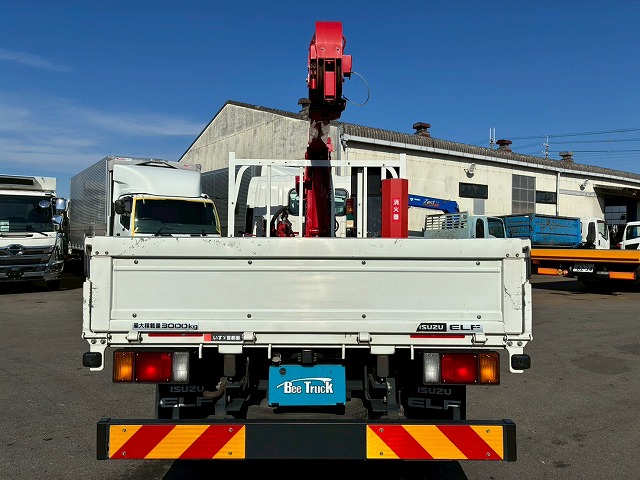 2133 2RG-NMR88R 保証対象車両 R3 いすゞ エルフ 4段クレーン ハイキャブ ショート 10尺ボディ 3トン積載 古河ユニック UNIC ラジコン フックイン 150馬力 6速 MT マニュアル 3t 7t 小型 ユニック車 カーゴクレーン(18枚目)