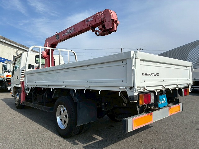 2158 BKG-AKR85 H22 日産 アトラス 4段クレーン 標準幅 ロング 3トン積載 古河ユニック UNIC 4段 ラジコン フックイン 2.93t カスタム 150馬力 スムーサー Ex AT オートマ 3t 7t 小型 カーゴクレーン(17枚目)