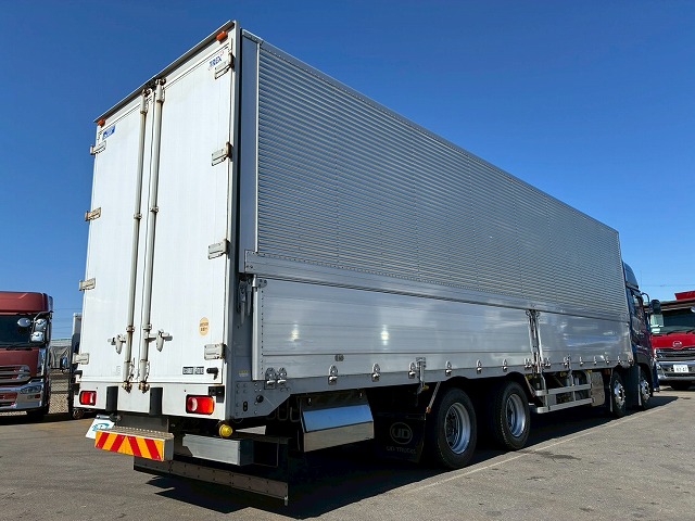 2122 2PG-CG5CA  H29 UDトラックス クオン アルミウイング ハイルーフ 8×4 4軸低床2デフ 後輪エアサス 日本トレクス エスコットⅥ AT 390馬力 10t 25t 大型 バン 箱車（18枚目）