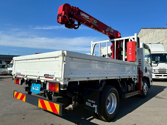 2133 2RG-NMR88R 保証対象車両 R3 いすゞ エルフ 4段クレーン ハイキャブ ショート 10尺ボディ 3トン積載 古河ユニック UNIC ラジコン フックイン 150馬力 6速 MT マニュアル 3t 7t 小型 ユニック車 カーゴクレーン(19枚目)