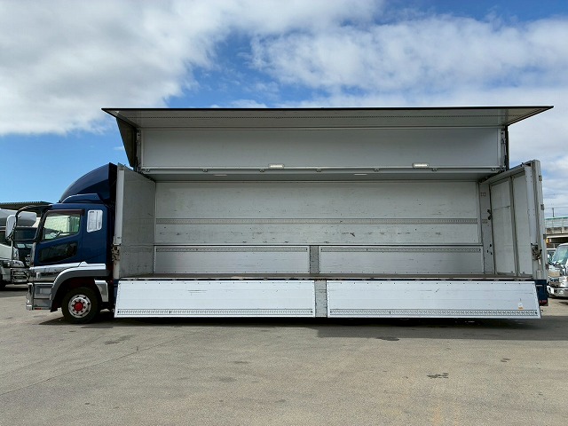 K-2140 2PG-FS74HZ H30 三菱ふそう スーパーグレート アルミウイング ワンオーナー 8×4 4軸低床2デフ 後輪エアサス パブコ エアロパーツ エアロ仕様 13.8トン積載 394馬力 シフトパイロット AT 10t 25t 大型 パネルウイング（21枚目）