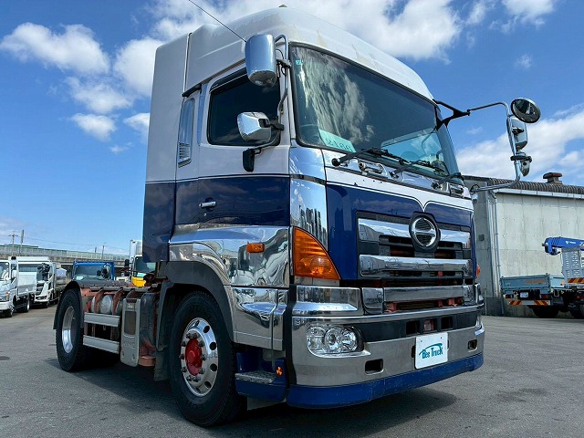 2166 LKG-SH1EDAG  H23 日野 トラクターヘッド ハイルーフ 後輪エアサス 海コン緩和 第5輪荷重 11500kg 11.5トン 永久磁石式リターダ 410馬力 プロシフト AT セミオートマ 10t 46t 大型 牽引 シングルヘッド（3枚目）