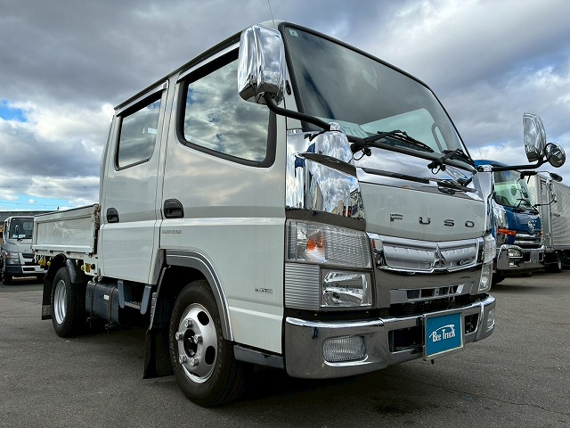 2070 TKG-FBA20  保証対象車両 車検付 令和8年4月迄 H28 三菱ふそう キャンター ダブルキャブ Wキャブ 4ナンバー 乗車定員 6人 リアヒーター 2トン積載 5トン限定 準中型免許 デュオニック AT オートマ 2t 5t 小型 平ボディ（4枚目）