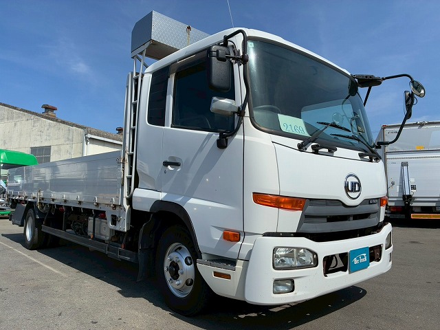 2169 TKG-MK38L H26 UDトラックス コンドル アルミブロック フルキャブ/ベッド付き 3.6トン積載 6200 標準幅 TOYOBODY 215馬力 6速 MT マニュアル 4t 8t 中型 平ボディ（3枚目）