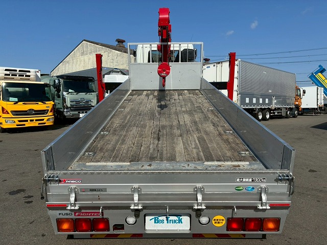 K-2148 2KG-FK62FZ 保証対象車両 R5 三菱ふそう 増トンファイター 4段セルフクレーン フルキャブ/ベッド付き 古河ユニック UNIC ラジコン フックイン ハイジャッキ ロングジャッキ アルミブロック 240馬力 6速 MT マニュアル 7.5t 14t 中型 大型 回送車 重機運搬車(24枚目)