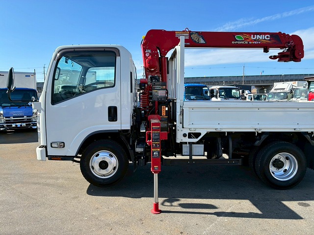 2133 2RG-NMR88R 保証対象車両 R3 いすゞ エルフ 4段クレーン ハイキャブ ショート 10尺ボディ 3トン積載 古河ユニック UNIC ラジコン フックイン 150馬力 6速 MT マニュアル 3t 7t 小型 ユニック車 カーゴクレーン(24枚目)