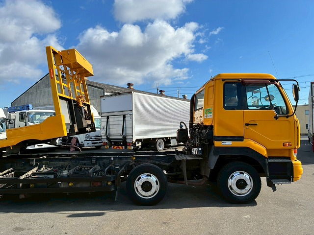 2102 KL-CG55K  車検付 令和8年8月迄 H16 日産ディーゼル UDトラックス ビッグサム セーフティローダー 8×4 4軸低床2デフ リーフサスペンション 花見台 ウインチ ラジコン 400馬力 RH8 V8型 生エンジン 7速 MT マニュアル 10t 25t 大型 セルフ 重機運搬車 回送車（23枚目）