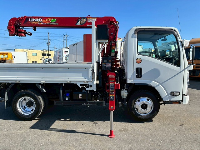 2133 2RG-NMR88R 保証対象車両 R3 いすゞ エルフ 4段クレーン ハイキャブ ショート 10尺ボディ 3トン積載 古河ユニック UNIC ラジコン フックイン 150馬力 6速 MT マニュアル 3t 7t 小型 ユニック車 カーゴクレーン(25枚目)