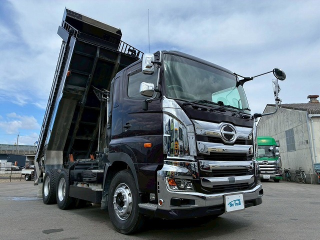 K-2160 2DG-FS1AGA  車検付 令和9年3月迄 R2 日野 プロフィア ダンプ ワンオーナー 6×4 3軸2デフ 永久磁石式リターダ 新明和工業 380馬力 7速 MT マニュアル 10t 20t 大型 土砂ダンプ（25枚目）