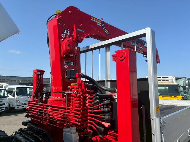 K-2148 2KG-FK62FZ 保証対象車両 R5 三菱ふそう 増トンファイター 4段セルフクレーン フルキャブ/ベッド付き 古河ユニック UNIC ラジコン フックイン ハイジャッキ ロングジャッキ アルミブロック 240馬力 6速 MT マニュアル 7.5t 14t 中型 大型 回送車 重機運搬車(26枚目)