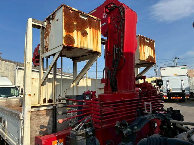 K2107 2KG-FD2ABA 保証対象車両 車検付 令和8年11月迄 H29 日野 レンジャー 4段クレーン ワンオーナー フルキャブ/ベッド付き 古河ユニック UNIC ラジコン フックイン 角足アウトリガー 6速 MT マニュアル 4t 8t 中型 カーゴクレーン（38枚目）