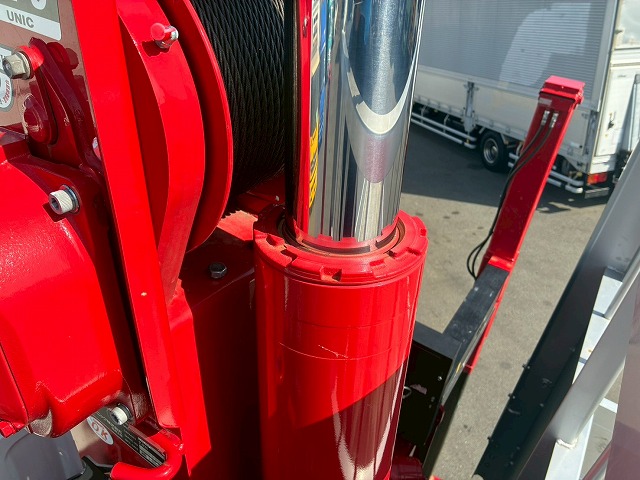 K-2148 2KG-FK62FZ 保証対象車両 R5 三菱ふそう 増トンファイター 4段セルフクレーン フルキャブ/ベッド付き 古河ユニック UNIC ラジコン フックイン ハイジャッキ ロングジャッキ アルミブロック 240馬力 6速 MT マニュアル 7.5t 14t 中型 大型 回送車 重機運搬車(39枚目)