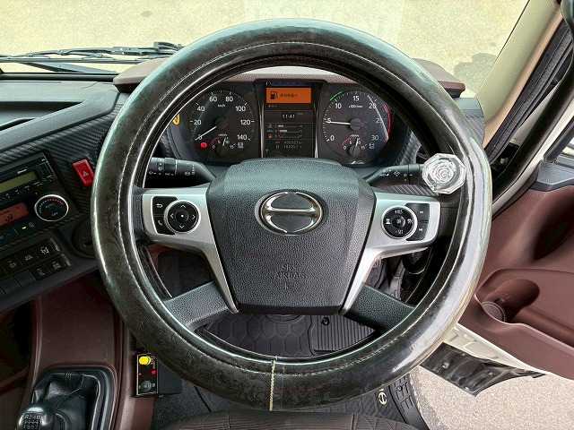 K-2160 2DG-FS1AGA  車検付 令和9年3月迄 R2 日野 プロフィア ダンプ ワンオーナー 6×4 3軸2デフ 永久磁石式リターダ 新明和工業 380馬力 7速 MT マニュアル 10t 20t 大型 土砂ダンプ（40枚目）