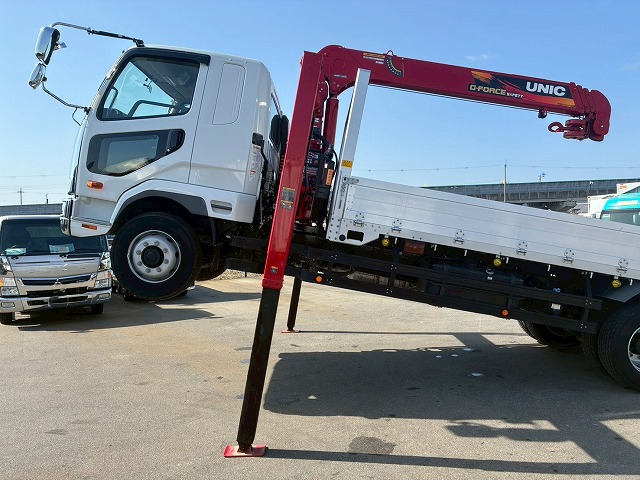 K-2148 2KG-FK62FZ 保証対象車両 R5 三菱ふそう 増トンファイター 4段セルフクレーン フルキャブ/ベッド付き 古河ユニック UNIC ラジコン フックイン ハイジャッキ ロングジャッキ アルミブロック 240馬力 6速 MT マニュアル 7.5t 14t 中型 大型 回送車 重機運搬車(40枚目)