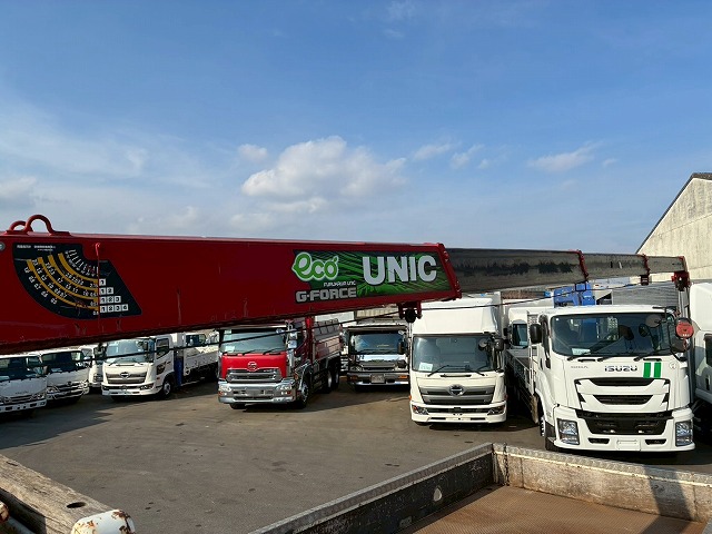 K2107 2KG-FD2ABA 保証対象車両 車検付 令和8年11月迄 H29 日野 レンジャー 4段クレーン ワンオーナー フルキャブ/ベッド付き 古河ユニック UNIC ラジコン フックイン 角足アウトリガー 6速 MT マニュアル 4t 8t 中型 カーゴクレーン（43枚目）