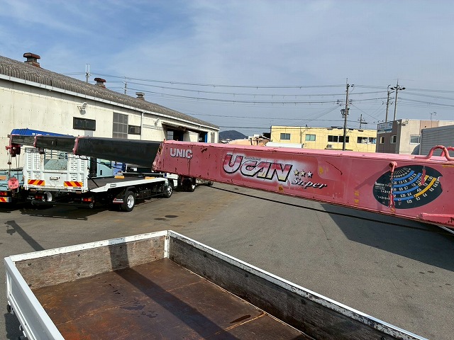 2158 BKG-AKR85 H22 日産 アトラス 4段クレーン 標準幅 ロング 3トン積載 古河ユニック UNIC 4段 ラジコン フックイン 2.93t カスタム 150馬力 スムーサー Ex AT オートマ 3t 7t 小型 カーゴクレーン(40枚目)