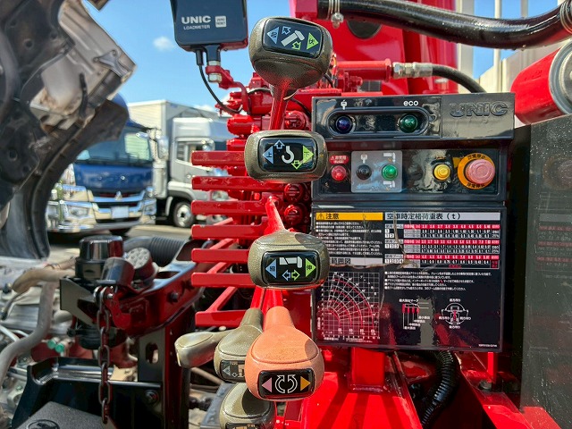 K-2117 2KG-FE2ABA  保証対象車両 H30 日野 増トンレンジャー 4段クレーン ワンオーナー フルキャブ/ベッド付き 古河ユニック UNIC 2.93t ラジコン フックイン 角足アウトリガー ジャッキ 240馬力 6速 MT マニュアル 7t 8t 14t 中型 大型 カーゴクレーン（42枚目）