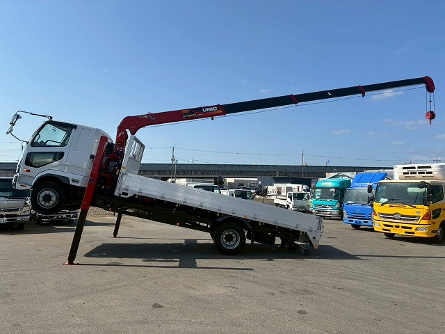 K-2148 2KG-FK62FZ 保証対象車両 R5 三菱ふそう 増トンファイター 4段セルフクレーン フルキャブ/ベッド付き 古河ユニック UNIC ラジコン フックイン ハイジャッキ ロングジャッキ アルミブロック 240馬力 6速 MT マニュアル 7.5t 14t 中型 大型 回送車 重機運搬車(42枚目)